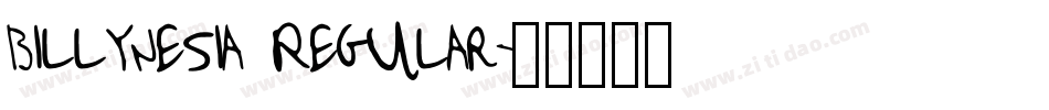 Billynesia Regular字体转换